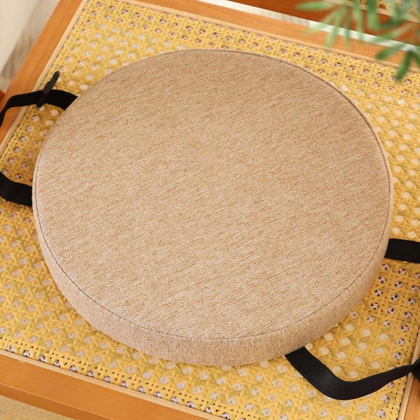Generic 16 Inch Non-Slip Memory Foam Round Seat Cushion with Ties, Removable Cover
