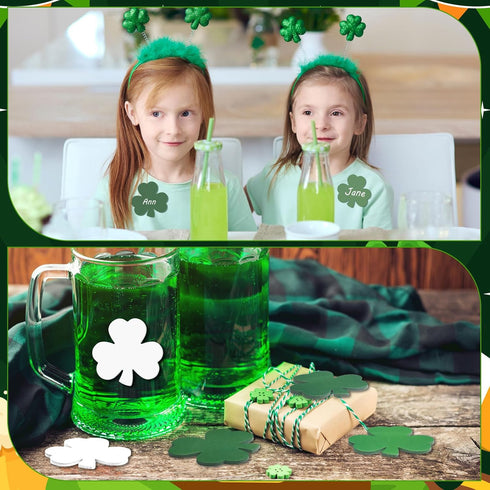 Geyee 36 Pcs St. Patrick's Day Sticky Notes, 1080 Sheets Shamrock Shaped Notepads for School and Office