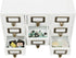 Kate and Laurel Apothecary Wood Desk Drawer Set, 9 Drawers, Rustic White