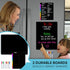 Magnetic Dry Erase Blackboard Set: Black Board for Home, Office & Classroom (11.5x15"), Menu Board for Kitchen Fridge/Family Meal Planner (7x9”), Stain-Resistant, 6 Fine Tip Magnetic Markers. by MODERNEAT