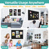 Large Cork Board for Walls, 12 Pack Black Felt Wall Tiles, 47"x35" with Push Pins & Sticky Tabs
