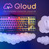 Qloud Cloud Wrist Rest for Keyboard – Rainbow Cloud Palm Rest Pad – Gaming Wrist Rest for Computer Keyboard