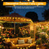 cshare 39.4ft 120LED 8 Solar String Lights for Outside, Outdoor Solar String Lights Modes for Garden Yard Patio Tree