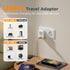 2 Pack 3 (1 European Travel Plug Adapter, TESSAN US to Europe Plug Adapter with USB Ports USB C), Type C Power Outlet