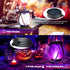 2 Pack 2 Pack) Jyoiat Solar Flame Lantern Hanging Outdoor Waterproof Purple - Flame Lanterns with Dual Charging Modes