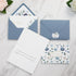 50 PACK 4x6 PONATIA Gold Foil Thank You Cards With Dusty Blue Envelopes, Floral Printing Greeting Cards With Adhesive