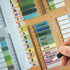 Translucent Sticky Note Tabs 1600pcs, Morandi Page Markers for Annotating Books, Repositionable Book Flags Tabs Strip