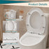 GarveeLife Toilet Seat Round, American Standard, Slow Close Lid, Quick Release Hinges, Non-Slip Bumpers, Easy Install