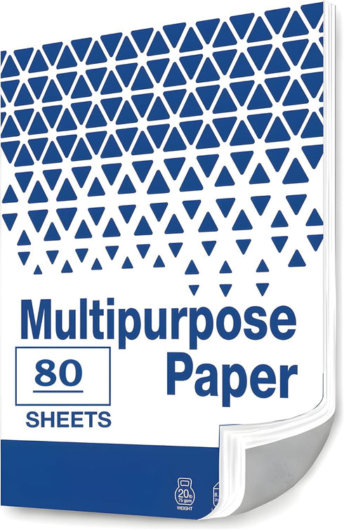 80 8.5" 11" 20 LB (75 Sheets x White Multipurpose Paper, gsm) Copy, Fax & Laser Compatible Everyday Office, School