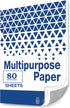 80 8.5" 11" 20 LB (75 Sheets x White Multipurpose Paper, gsm) Copy, Fax & Laser Compatible Everyday Office, School