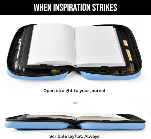 Scribbles That Matter - B5 Pencil Case Pouch + Journal Organizer, Large Capacity Kawaii Pencil Pouch with Adjustable