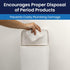 250-201W Hospeco Feminine Hygiene Receptacle White ABS Plastic