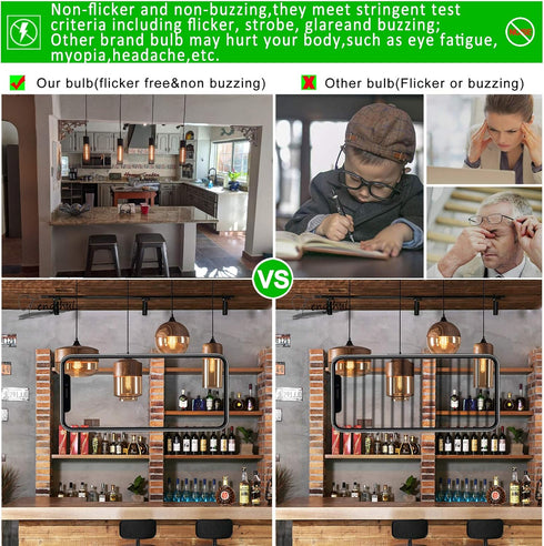 Dimmable E26 Bulb 4W Bulb 40 AC120V Bulb 2200K 250lm T10 Bulb E26 Bulbs 6Pack LiteHistory LED Equal Edison Watt Tubular