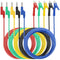 Sumnacon 5PC Multimeter Banana Plug to Crocodile Alligator Clip Test Probe, 9.8Ft/3M Colorful Silicone Lead Wire Cable