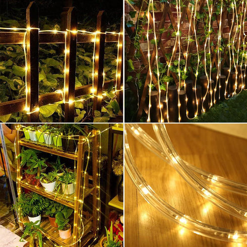 3 Pack 39 100 IP65 Lighting(3 Pack) LairtPOW Solar Rope Light FT LEDs Waterproof Outdoor LED Solar Outdoor Lights