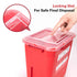 2 (2-Pack) Alcedo Sharps Container for Home Use Gallon | Biohazard Needle and Syringe Disposal | Professional Medical