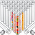 Dandat 100 Pcs Test Tubes 40 ml Plastic Test Tubes with Screw Lids, Clear Candy Tubes for Sample Powder Storage