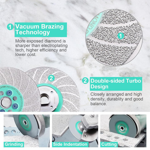 Grinding Cutting Diamond Blade - 4-1/2"/115mm Diamond Grinding Wheel for Shaping Porcelain, Tile, Ceramic