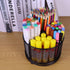 Pen Holder for Desk, 360 Rotating Mesh Organizer, Large Capacity Storage Caddy, 4 Compartments for Home Office