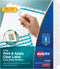 Avery 5-Tab Extra Wide Binder Dividers, Easy Print & Apply Clear Label Strip, 1 Set
