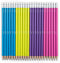 Yoobi No. 2 Pencils, Pre-sharpened, Bright Colors, 24 Pack, Pink, Purple, Blue, Yellow, Fun School Supplies