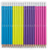 Yoobi No. 2 Pencils, Pre-sharpened, Bright Colors, 24 Pack, Pink, Purple, Blue, Yellow, Fun School Supplies