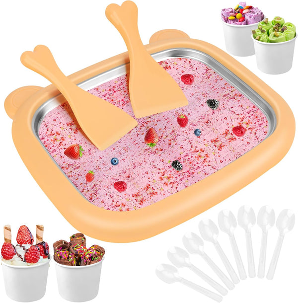Windspeed 1+12P Rolled Ice Cream Maker Machine, Instant Ice Cream Maker Tray