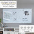 ECR4Kids MessageStor Magnetic Dry-Erase Glass Board, 18in x 36in, Wall-Mounted Whiteboard with White Waves