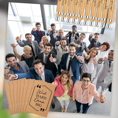 Fulmoon Inspirational Notepads and Pens, Mini Notebooks Motivational Gifts for Students Coworkers