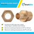 SharkBite 3/4 Inch Crimp MNPT Male Adapter, Pack of 10, Brass Plumbing Fitting for PEX Pipe