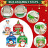 Bailiyake 4 Pack Set Christmas Money Box for Cash Gift Pull,Christmas Tree & Snowman & Santa & Elk Money Gift Boxes