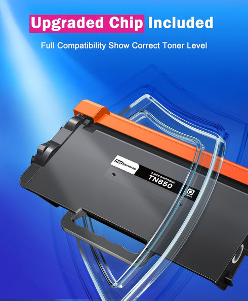 TN850 High Yield Toner Cartridge Replacement for Brother TN850, Works with HL-L6200DWT, MFC-L5800DW (Black, 2-Pack)