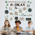 Mental Health Posters It's Okay to Eucalyptus Bulletin Board Set, Inspirational Accents for School Office Home Decor