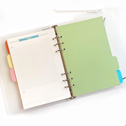 Zelten Refills/Loose Leaves for A5 Cover Ring Binder, Personal Organizer/Planner (A5 6 Holes, Divider)