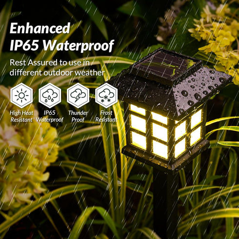 Lights,12 Pack SOLPEX Solar Outdoor Solar Path Lights, Walkway Lights Outdoor, Garden Light, Solar-Powered Pathway
