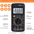 Digital Multimeter Tester, Pocket Voltmeter, Multi Tester Digital with Backlight LCD Data Hold, Voltage Tester