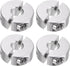 4pcs Double Split Shaft Collar Set for 8mm Shaft, 25mm OD, 10mm Width, Clamp-On Collars for Machine Tools