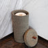3 Handmade Cotton & Jute Toilet Paper Holder Woven Toilet Paper Stand & Storage Basket with Lid, Freestanding Organizer