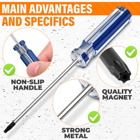 Torx T8 Screwdriver Head Magnet Ring, T8 Proof Screw Driver for HDD PS3 and Xbox 360