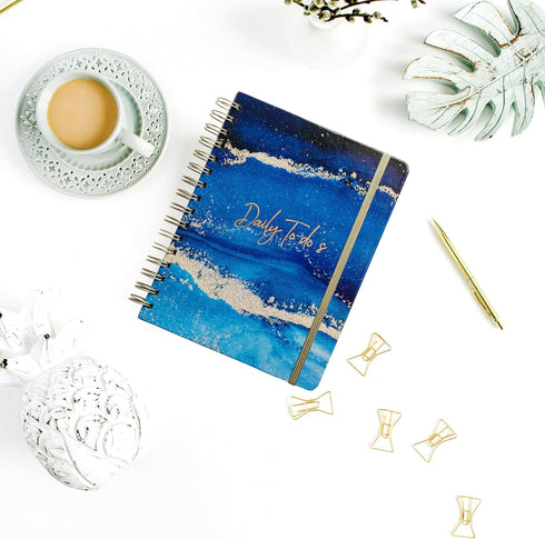 Paper 'n Such Undated Daily Planner, Spiral To Do List Notebook for Daily Tasks and Agendas (6.5x8.5), School or Office