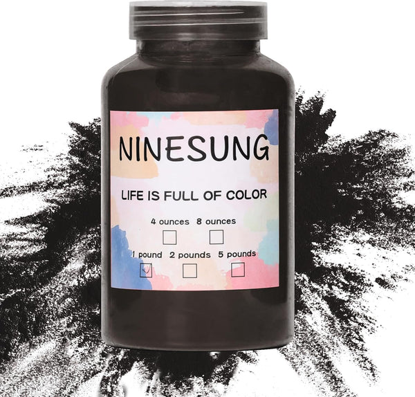 Powder Coating Powder for Metal Surfaces, Car Paint, Building Materials, Black, 4 oz