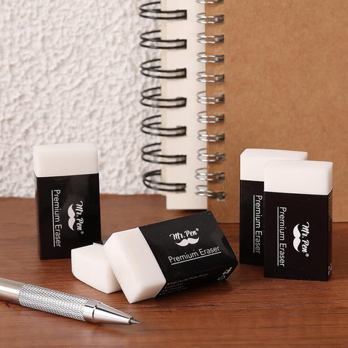 Mr. Pen Pencil Eraser, 8 Pack White Erasers for Artists, Large Drawing Erasers for Sketching and School