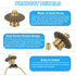 PATIKIL 38 30mm 1 Set (Pack 2) x Lamp Finials Caps Knob, Solid Brass Lamp Shade Top Decoration Screw Cap Nuts