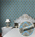 Y9832 Damask Peel and Stick Wallpaper, 17.7" x 9.8ft, Light Blue Removable Contact Paper for Furniture
