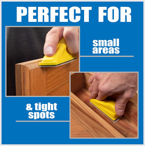 Sanding Mouse Mini Detail Sander with 50 Pre-Cut Gold Sanding Strips • 10 each of The Following Grits are Included: 80, 120, 150, 220 and 400 by KEYSTONE