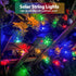OZS 2PK 80LED 50FT 8 Flower Solar String Lights Outdoor Waterproof, Cherry Blossoms Multicolor Lights with Lighting