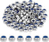 100 Pieces M5 x 0.8mm 304 Stainless Steel Self-Lock Nylon Inserted Hex Lock Nuts