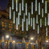 288LED 12 Inch 8 Dazzle Bright Christmas Lights Outdoor, Meteor Shower Rain Lights Tubes, Waterproof Plug in Falling