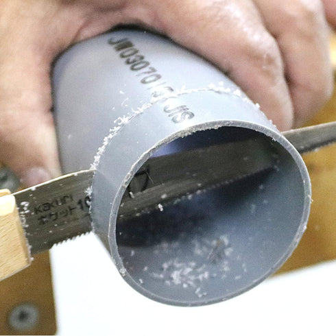 KAKURI Pipe Saw Folding 4" for PVC Cutting, Japanese Pull Saw with Razor Sharp Blade, Foldable Handle