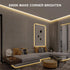 Olaholii 16.4ft 2700K Ra93+ Dimmable COB Led Strip Light with Remote, Bright Warm White Led COB Strip Light, White Led